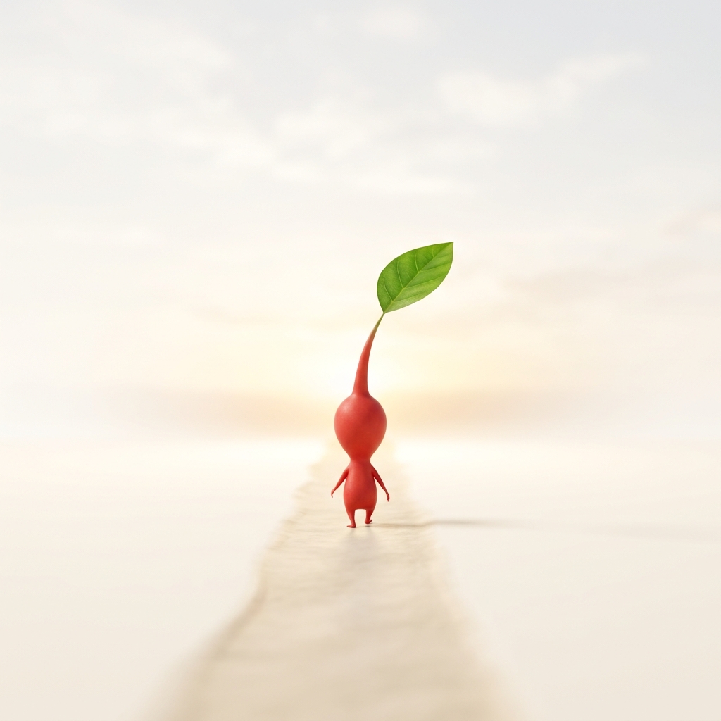 Red Pikmin leaving